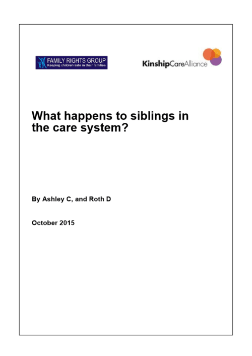 What happens to siblings in the care system