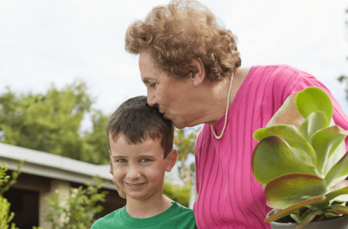 Kinship carer and her child