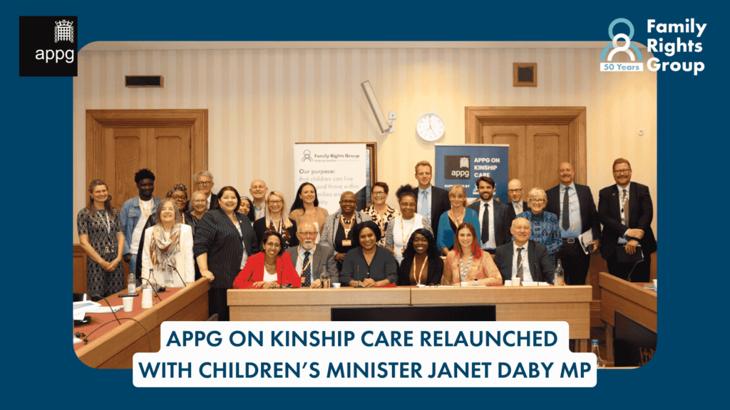  Group photo of the APPG on Kinship Care as it relaunched with Children’s Minister Janet Daby MP