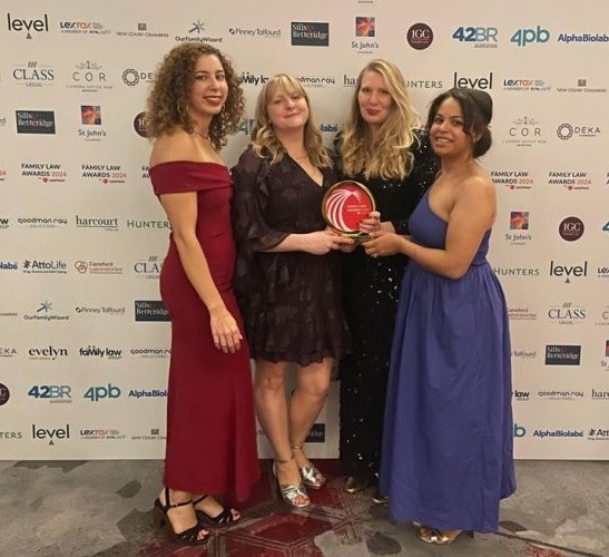 Our legal team with their award