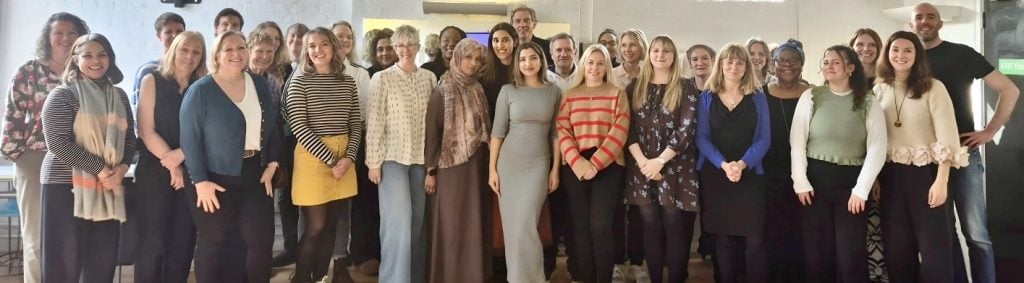Family Rights Group staff posing together during their 2026 staff away day.