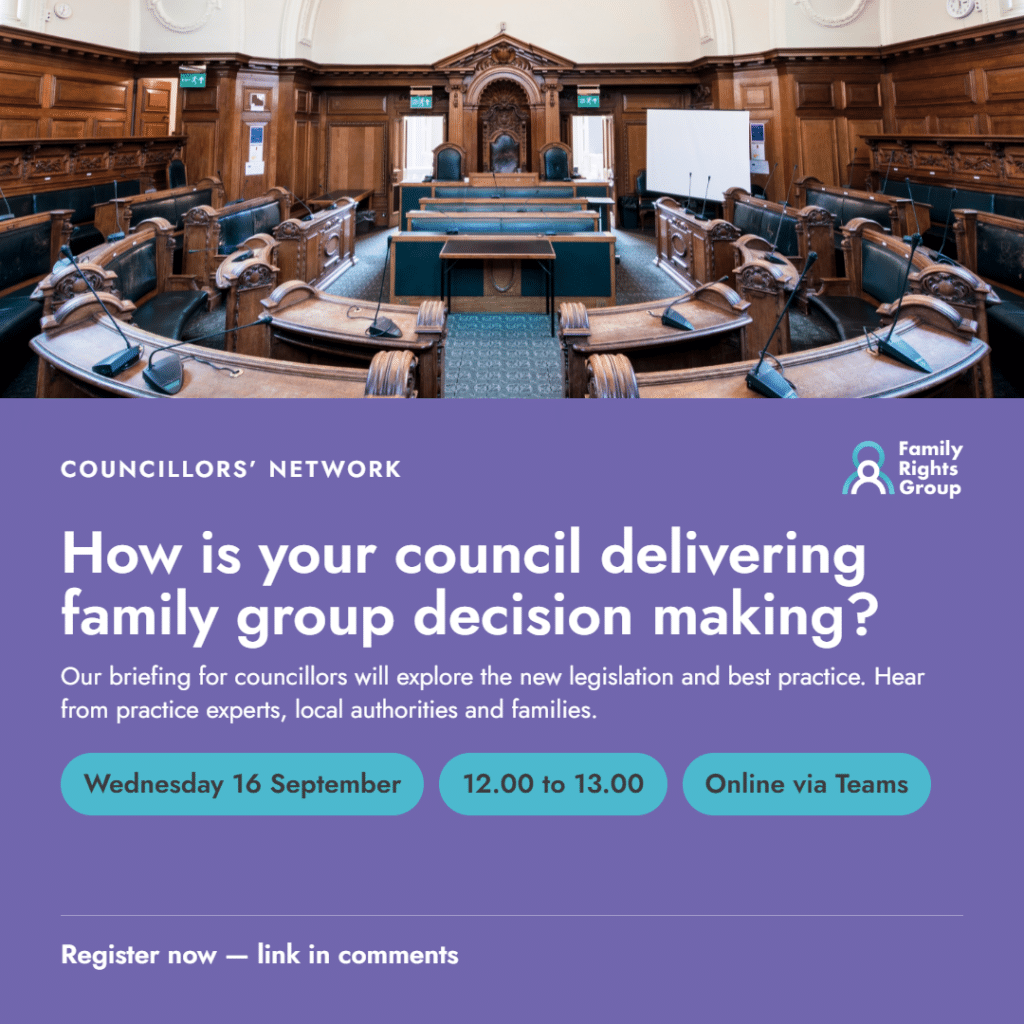 Family Rights Group councillor briefing on family group decision-making in councils.